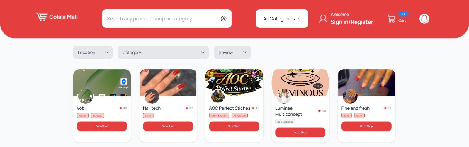 Colala Mall – Multi Vendor Ecommerce Platform