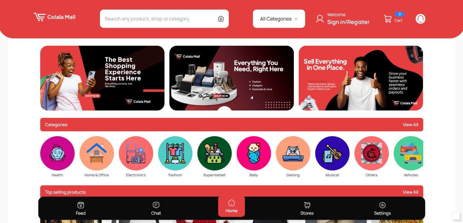 Colala Mall – Multi Vendor Ecommerce Platform