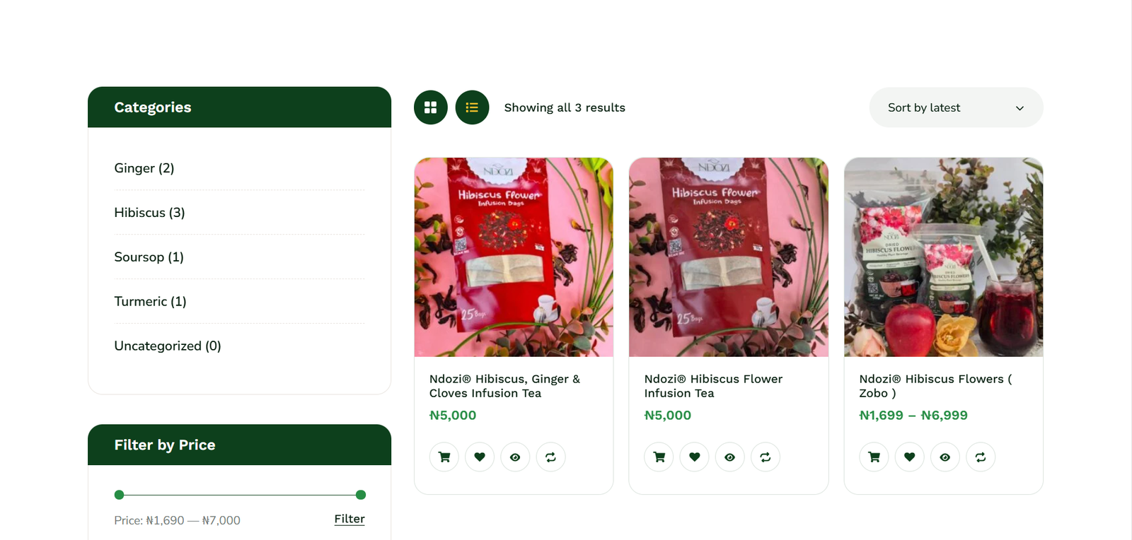 Ndozi Naturals – Organic Ecommerce Store